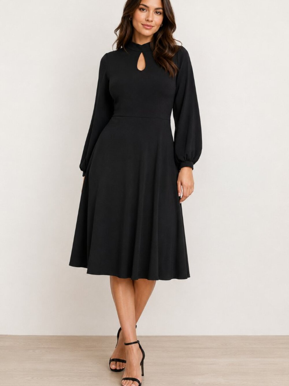 Eloquii Black Long Sleeve Dress